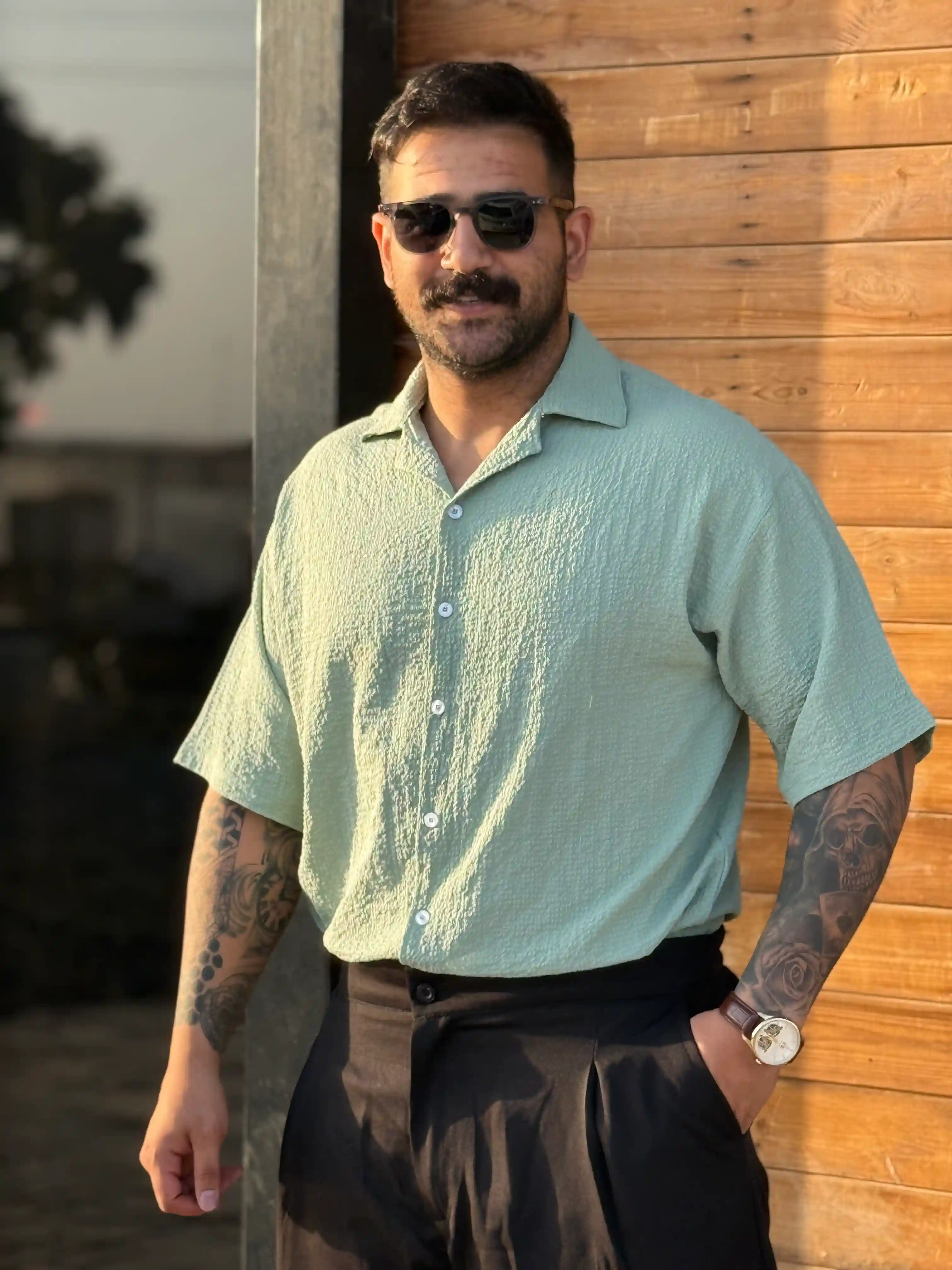 پیراهن مردانه سبز